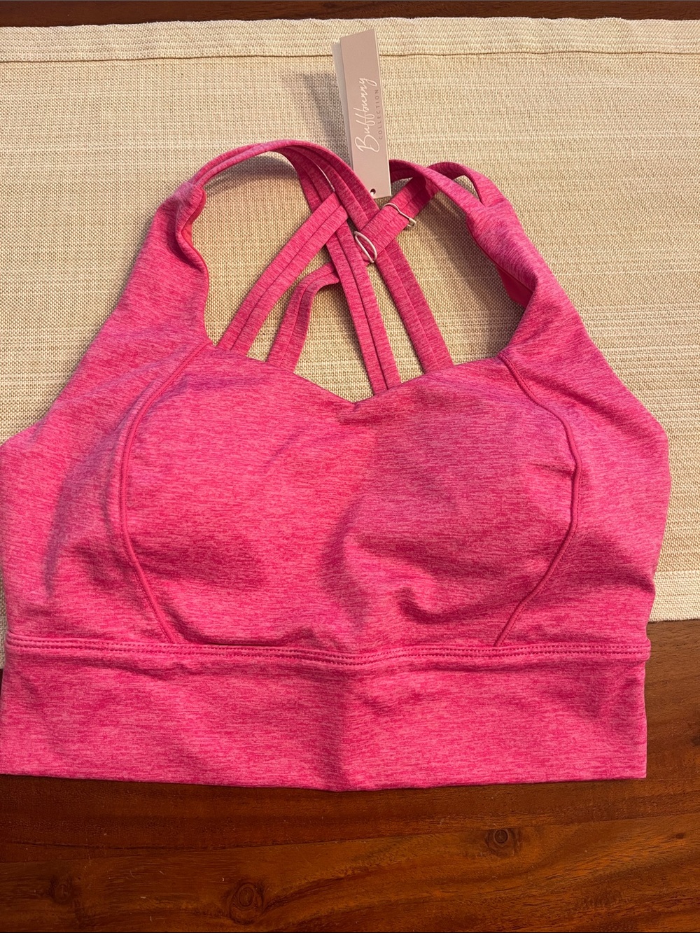 Buff Bunny Pink Strappy Sports Bra
